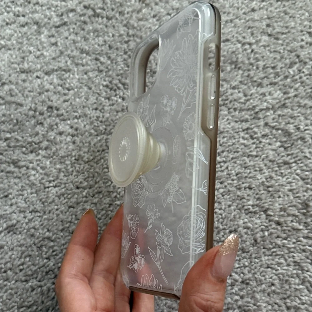 Floral Clear OtterBox Phone Case with Stand